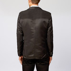 Contrast Woven Sleeve Blazer // Smooth Black (M)