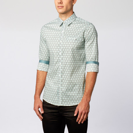 Button-Up Shirt // Faded Sage Floral (S)