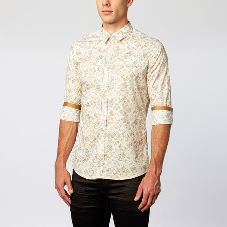 Button-Up Shirt // Khaki Floral (S)