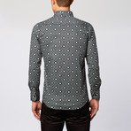 Platini // Button-Up Shirt // Grey Floral Tile (L)