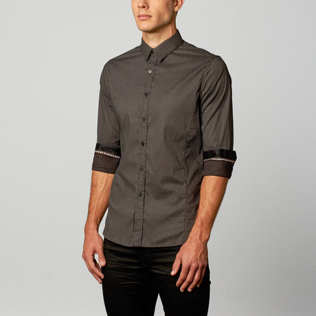 Button-Up Shirt // Micro Dot Black (S)