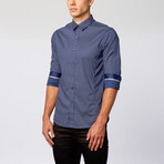 Button-Up Shirt // Micro Dash Navy (XL)