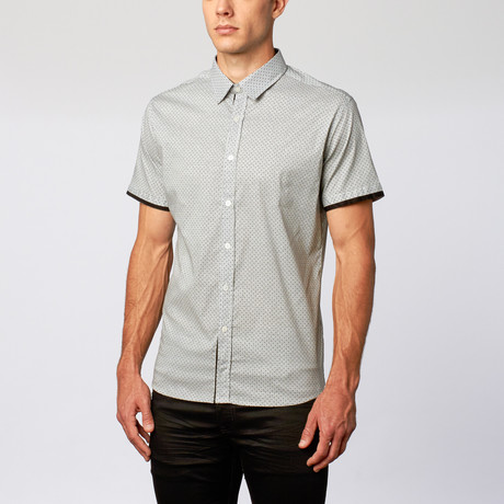 Short-Sleeve Woven Shirt // Grey (S)