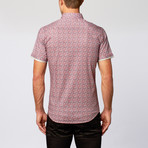 Short-Sleeve Woven Shirt // Red (M)