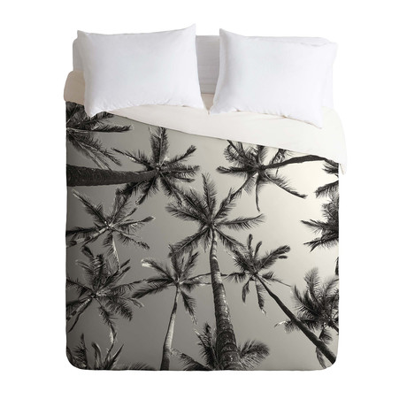 BW Palms // Duvet Cover (Twin)