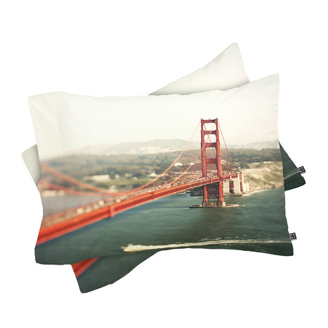 Golden Gate View // Pillow Case // Set of 2