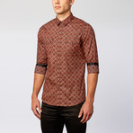 Button-Up Shirt // Geometric Rust (S)