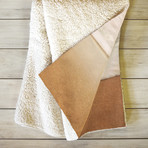 Ombre Beach // Fleece Throw Blanket (Medium)