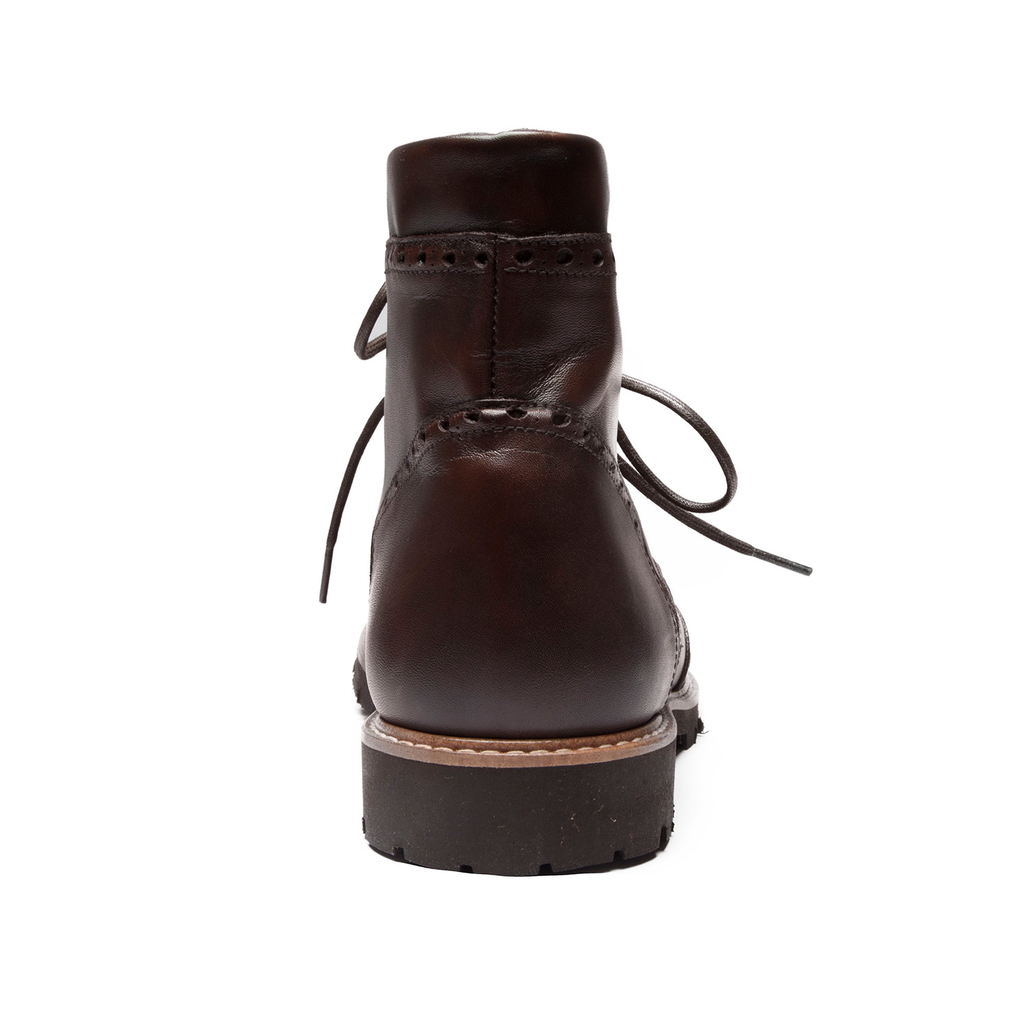 wine brogue boots