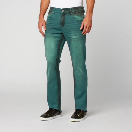 Washed Stretch Jean // Green (30WX30L)