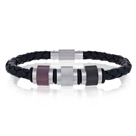 Tri Color Leather Bracelet