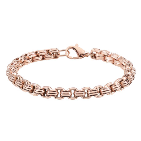 Box Link Bracelet // Rose Gold