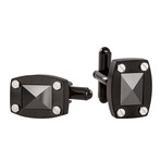 Black Steel Ceramic Cufflinks