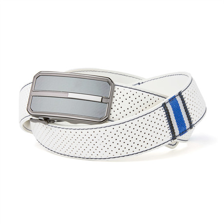 Perforated Belt // White (S)