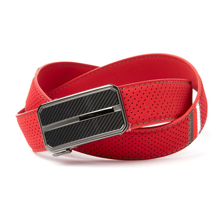 Perforated Belt // Red (S)