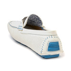Perforated Driving Shoe // White (US: 8.5)