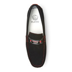 Platini // Driving Shoe // Black + Red Contrast (US: 11)