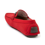 Perforated Driving Shoe // Red (US: 9.5)