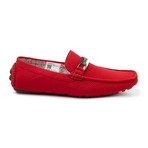 Perforated Driving Shoe // Red (US: 8.5)