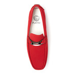 Perforated Driving Shoe // Red (US: 9)