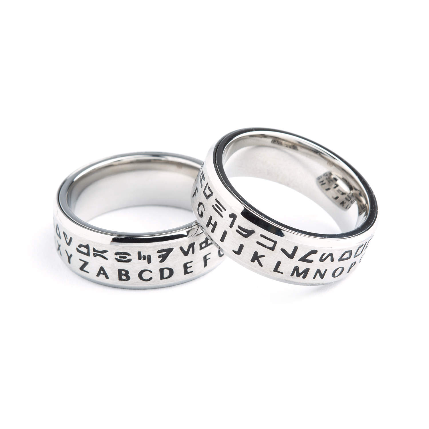 Retroworks Star Wars Aurebesh Translator Ring Silver Size 10