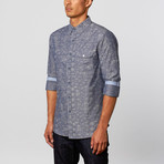 Button-Down Shirt // Grey Bandana (L)