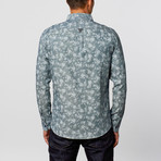 Button-Down Shirt // Medium Blue Print (M)