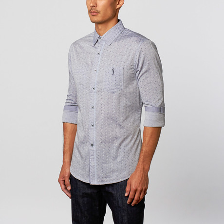 Button-Down Shirt // Blue Dot Combo (S)