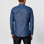 Button-Down Shirt // Perforated Denim (2XL)