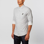 Button-Down Shirt // Light Grey Dots (M)