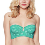 Fanciful Longline Strapless Bra // Coastal Green (32DD)