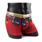 Ken Wroy // London Skyline Trunk // Red + Gold (L)