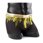 Ken Wroy // New York Skyline Trunk // Black + Yellow + Gold (S)