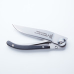 Laguiole Liner Lock Pocket Knife // Black Horn
