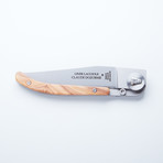 Laguiole Liner Lock Pocket Knife // Olive Wood