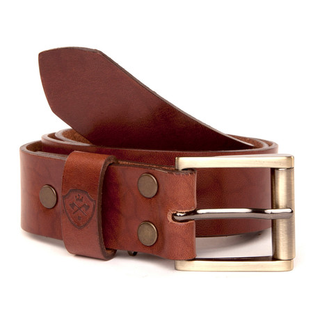 Sebastian Leather Belt // Cognac (34)