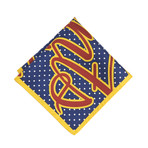Signature Pocket Square // Blue + Yellow