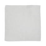 Signature Pocket Square // White Paisley