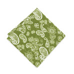 Paisley Pocket Square // Forest