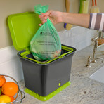 Full Circle Fresh Air Compost Collector (Slate)