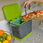 Full Circle Fresh Air Compost Collector (Slate)