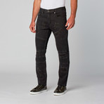 Reason // Spring Banks Moto Denim // Black (32WX32L)