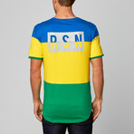 Voyager Brazil Tee // Blue + Yellow + Green (S)