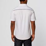 Smash Trends // Woven Pocket Button-Up // White (L)