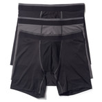 Performance Boxer Brief // Black + Grey // Pack of 3 (L)