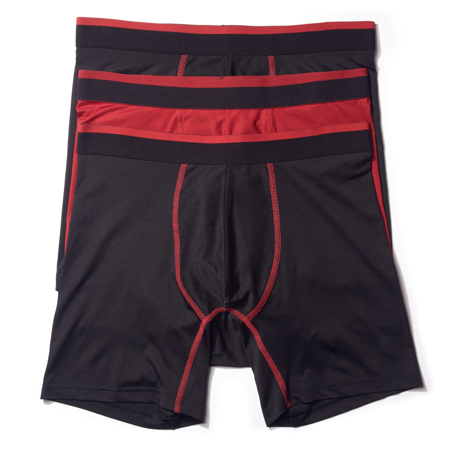 Performance Boxer Brief // Red + Black // Pack of 3 (S) Basic/Outfitters Touch of Modern