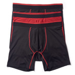 Performance Boxer Brief // Red + Black // Pack of 3 (S)
