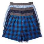 Woven Boxer // Blue // Pack of 3 (L)