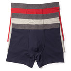 Stretch Boxer Brief // Red + Grey + Navy // Pack of 3 (XL)