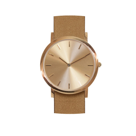 Classic Collection // Gold Plated Dial Quartz // Tan Strap